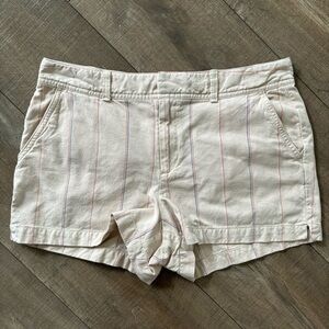 Gap Women's City Shorts Cream with Stripes Size 10